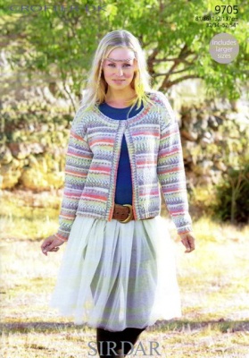 Cottontail Crafts - Sirdar Knitting Pattern - 9705 - Jacket 